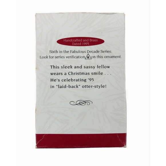 Hallmark Keepsake Ornament Fabulous Decade Otter 1995 6th In Collectors Series - Picture 2 of 10